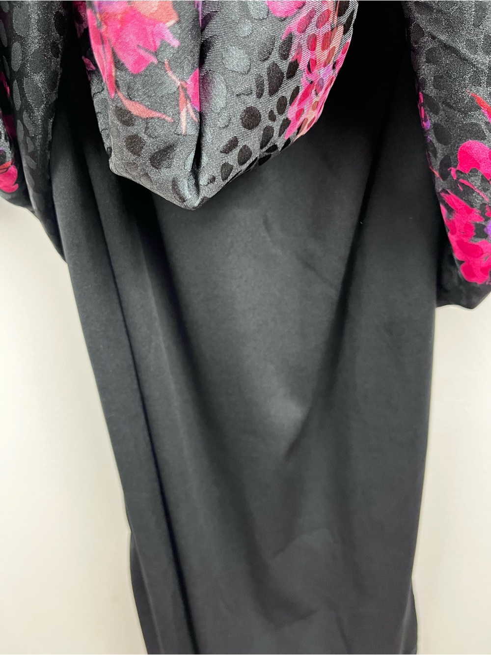 Robbie Bee Floral Faux Wrap Midi Dress Red Black Tie Waist Size 10 - Picture 13 of 14